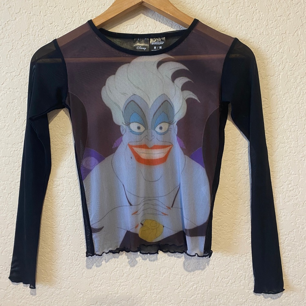 Cakeworthy Mesh Top‎ Size M Ursula Disney Villain Little Mermaid Sheer Indie NWT